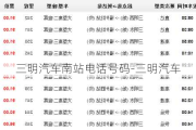 三明汽車南站電話號(hào)碼-三明汽車