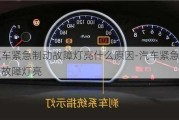 汽車緊急制動故障燈亮什么原因-汽車緊急制動故障燈亮