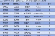 二月份汽車銷量榜-2月汽車銷量榜單發(fā)布