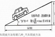 汽車爬坡方法有哪幾種_汽車爬坡方法