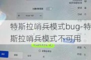 特斯拉哨兵模式bug-特斯拉哨兵模式不可用