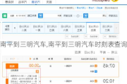 南平到三明汽車,南平到三明汽車時刻表查詢