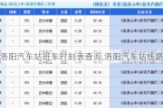 洛陽汽車站班車時(shí)刻表查詢,洛陽汽車站線路