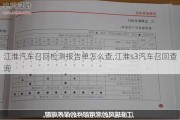 江淮汽車召回檢測(cè)報(bào)告單怎么查,江淮s3汽車召回查詢