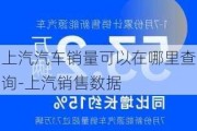 上汽汽車銷量可以在哪里查詢-上汽銷售數(shù)據(jù)