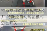 特斯拉自動駕駛模式怎么開-特斯拉自動駕駛模式怎么開關