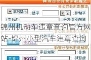 錦州機(jī)動(dòng)車違章查詢官方網(wǎng)站-錦州小型汽車違章查詢