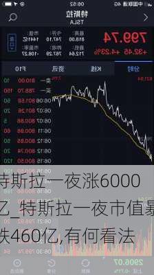 特斯拉一夜?jié)q6000億_特斯拉一夜市值暴跌460億,有何看法?