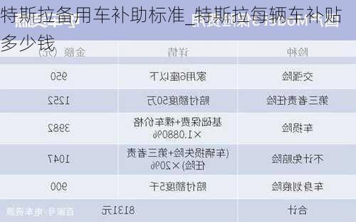 特斯拉備用車補助標(biāo)準(zhǔn)_特斯拉每輛車補貼多少錢