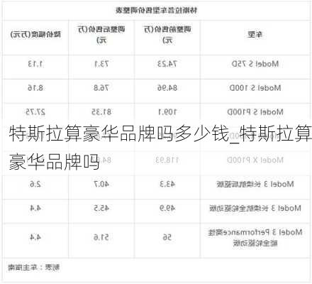 特斯拉算豪華品牌嗎多少錢_特斯拉算豪華品牌嗎