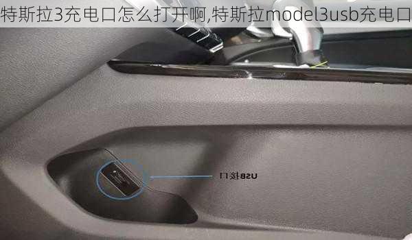 特斯拉3充電口怎么打開啊,特斯拉model3usb充電口