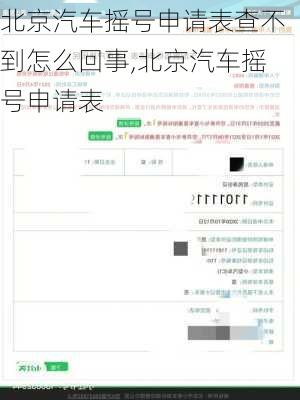 北京汽車搖號申請表查不到怎么回事,北京汽車搖號申請表