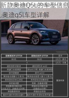 新款奧迪Q5L的車型信息,奧迪q5l車型詳解