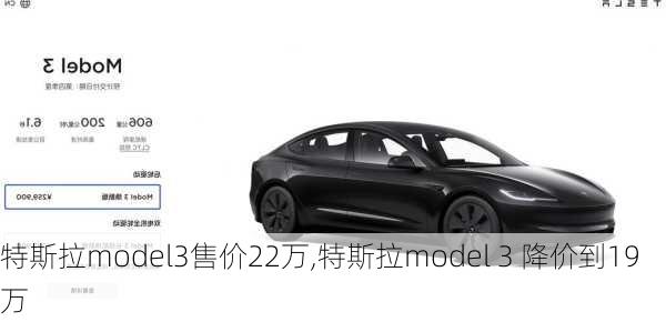 特斯拉model3售價(jià)22萬(wàn),特斯拉model 3 降價(jià)到19萬(wàn)