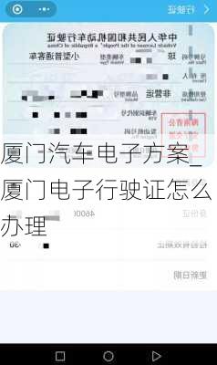 廈門(mén)汽車電子方案_廈門(mén)電子行駛證怎么辦理