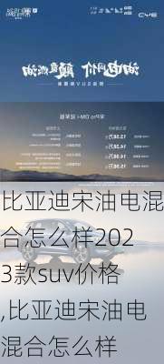 比亞迪宋油電混合怎么樣2023款suv價格,比亞迪宋油電混合怎么樣