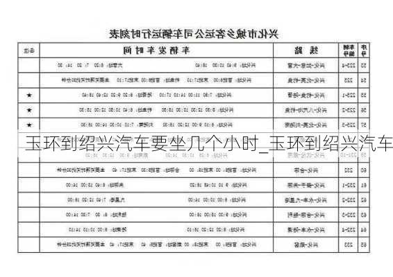 玉環(huán)到紹興汽車要坐幾個(gè)小時(shí)_玉環(huán)到紹興汽車