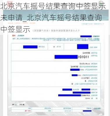 北京汽車搖號(hào)結(jié)果查詢中簽顯示未申請(qǐng)_北京汽車搖號(hào)結(jié)果查詢中簽顯示