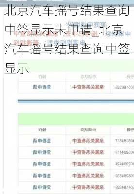 北京汽車搖號(hào)結(jié)果查詢中簽顯示未申請(qǐng)_北京汽車搖號(hào)結(jié)果查詢中簽顯示
