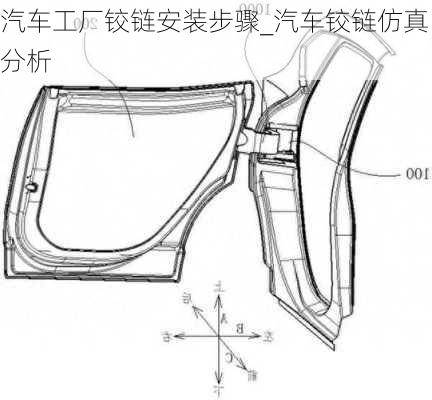 汽車工廠鉸鏈安裝步驟_汽車鉸鏈仿真分析