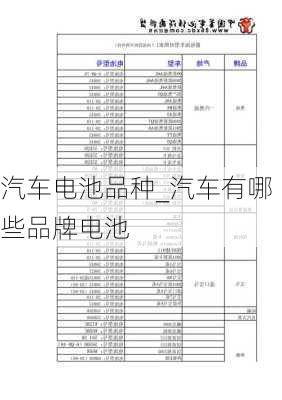 汽車電池品種_汽車有哪些品牌電池