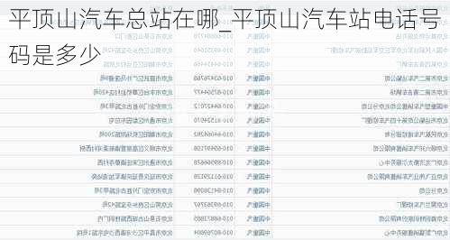 平頂山汽車(chē)總站在哪_平頂山汽車(chē)站電話(huà)號(hào)碼是多少