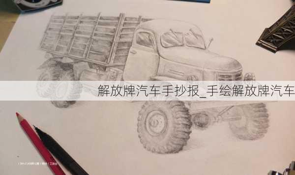 解放牌汽車手抄報(bào)_手繪解放牌汽車