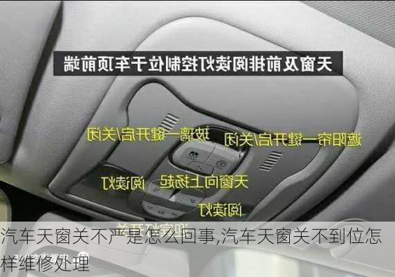 汽車天窗關(guān)不嚴(yán)是怎么回事,汽車天窗關(guān)不到位怎樣維修處理