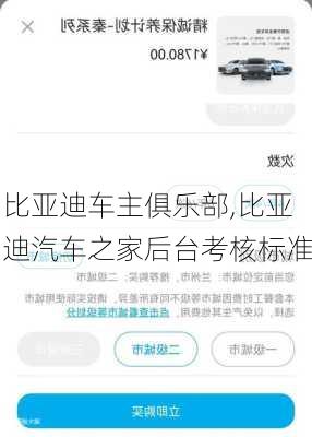 比亞迪車主俱樂部,比亞迪汽車之家后臺考核標準