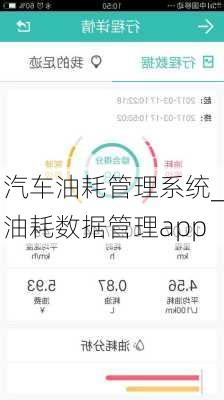 汽車油耗管理系統(tǒng)_油耗數(shù)據(jù)管理app