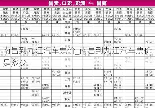 南昌到九江汽車票價_南昌到九江汽車票價是多少