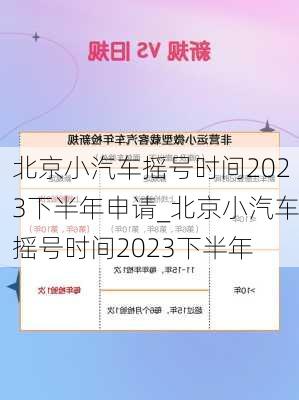 北京小汽車搖號(hào)時(shí)間2023下半年申請(qǐng)_北京小汽車搖號(hào)時(shí)間2023下半年