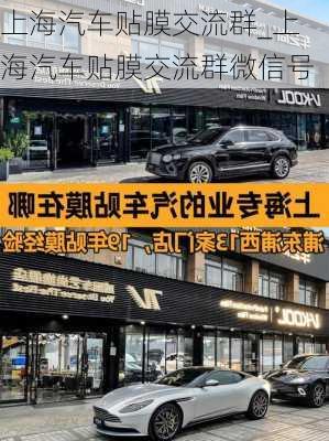 上海汽車貼膜交流群_上海汽車貼膜交流群微信號