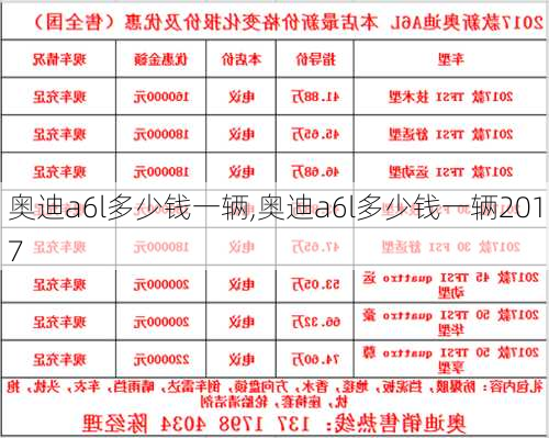 奧迪a6l多少錢(qián)一輛,奧迪a6l多少錢(qián)一輛2017