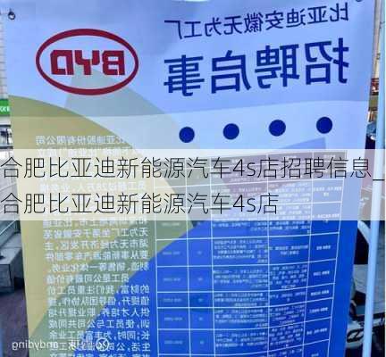 合肥比亞迪新能源汽車4s店招聘信息_合肥比亞迪新能源汽車4s店