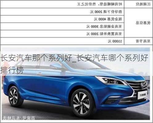 長安汽車那個系列好_長安汽車哪個系列好排行榜