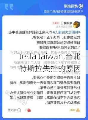 tesla taiwan,臺(tái)北一特斯拉失控的原因