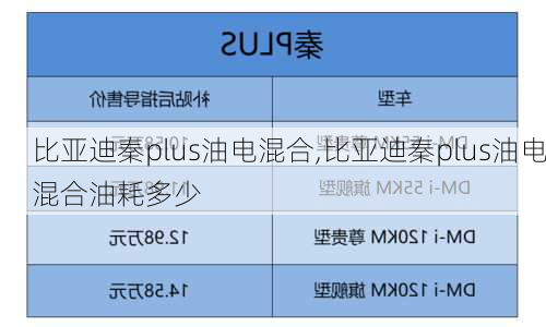 比亞迪秦plus油電混合,比亞迪秦plus油電混合油耗多少