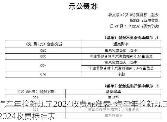 汽車(chē)年檢新規(guī)定2024收費(fèi)標(biāo)準(zhǔn)表_汽車(chē)年檢新規(guī)定2024收費(fèi)標(biāo)準(zhǔn)表