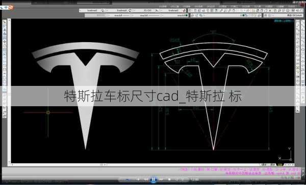 特斯拉車標尺寸cad_特斯拉 標