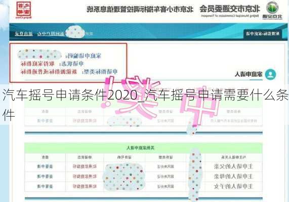 汽車搖號(hào)申請(qǐng)條件2020_汽車搖號(hào)申請(qǐng)需要什么條件