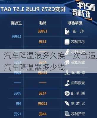 汽車降溫液多久換一次合適,汽車降溫器多少錢