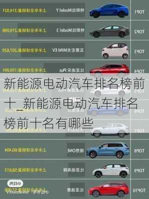 新能源電動(dòng)汽車排名榜前十_新能源電動(dòng)汽車排名榜前十名有哪些