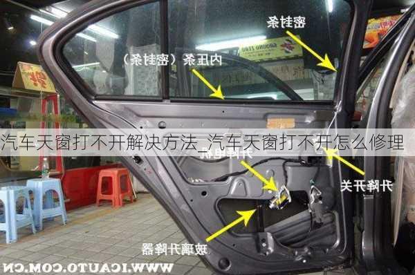 汽車天窗打不開解決方法_汽車天窗打不開怎么修理