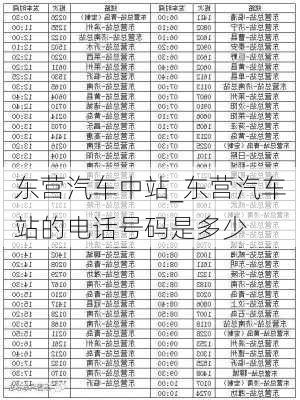 東營汽車中站_東營汽車站的電話號碼是多少