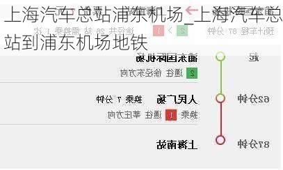 上海汽車總站浦東機(jī)場_上海汽車總站到浦東機(jī)場地鐵