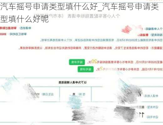 汽車搖號申請類型填什么好_汽車搖號申請類型填什么好呢