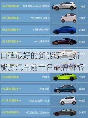 口碑最好的新能源車_新能源汽車前十名品牌價(jià)格