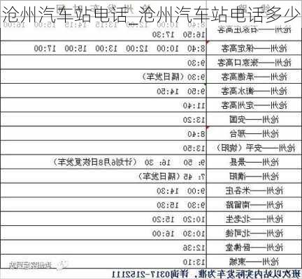 滄州汽車站電話_滄州汽車站電話多少