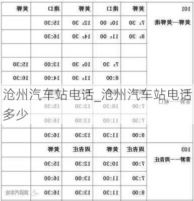 滄州汽車站電話_滄州汽車站電話多少